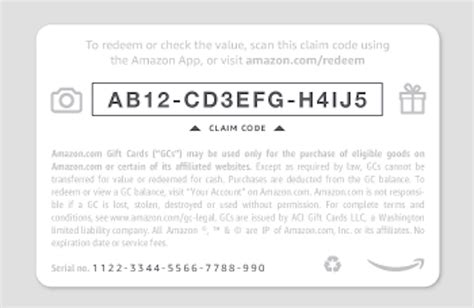 amazon valid gift card code